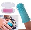 3pcs Dog Super Soft Pet Finger Toothbrush Teeth Cleaning Bad Breath Care Nontoxic Silicone Tooth Brush Tool Dog Cat Cleaning Supplies - White - 3pcs