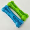 Chew Toy Stick Dog Toothbrush with Toothpaste Reservoir Natural Rubber Dog Dental Chews Care Dog Toys Bone for Pet Teeth Cleaning - Green