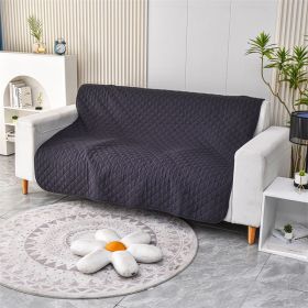 Pet Warm Waterproof Brushed Sofa Cushion (Option: Black-170x210cm)